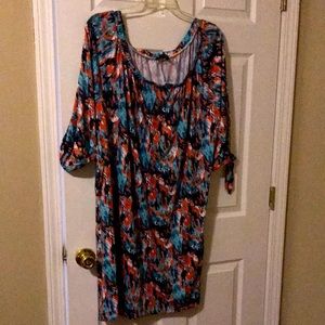 Size 3x dress.  Cool feel fabric not cotton